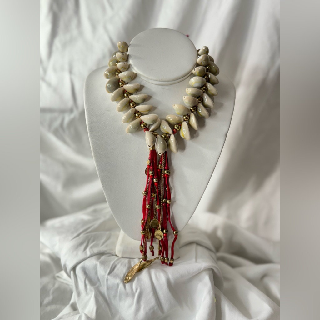 Glass Beaded Necklace Blue
